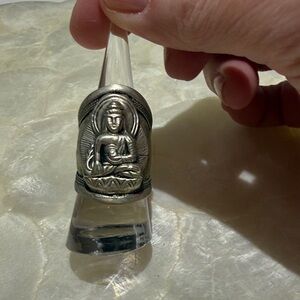 Silver Buddha Ring